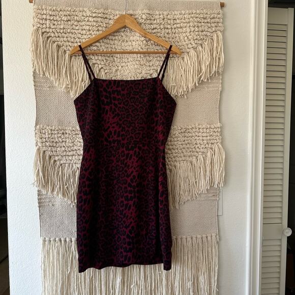 Dress the Population Zherra Leopard Print Mini Dress - Picture 1 of 7